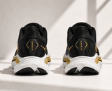 HOKA Clifton 10 - Black | White | Gold — back
